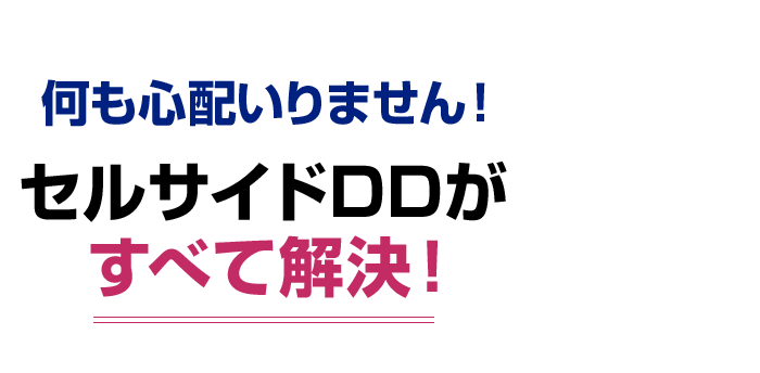 何も心配いりません！セルサイドDDがすべて解決！